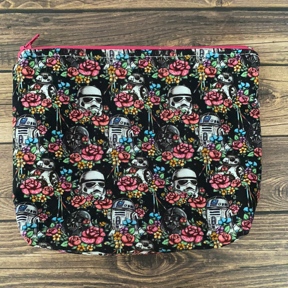 Floral Star Wars Inspired Cosmetic Pouch