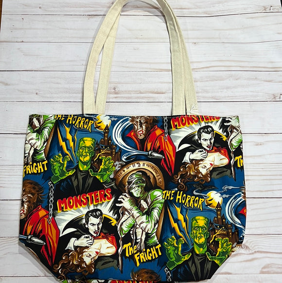 Classic Horror Movie Monster Tote