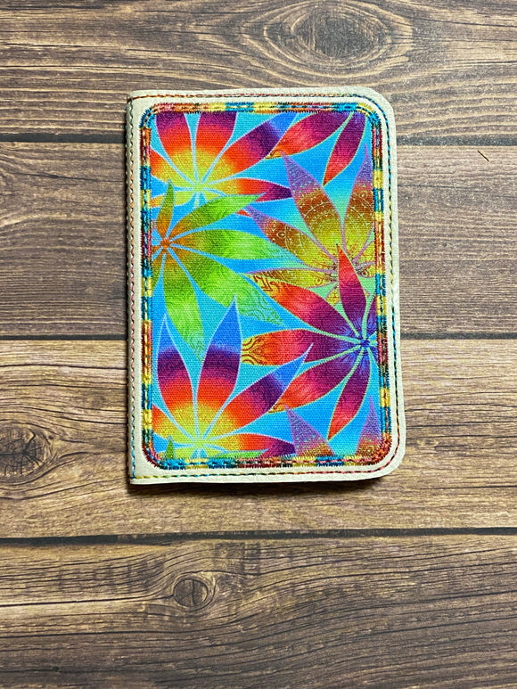 Rainbow Mandala Cannabis Leaf Mini Composition Notebook