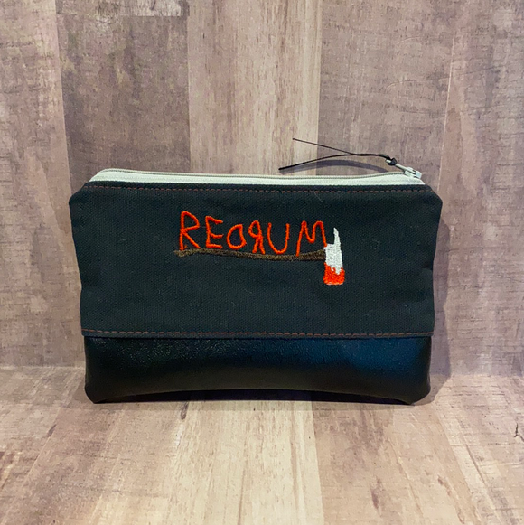 Redrum Inspired Embroidered Pouch